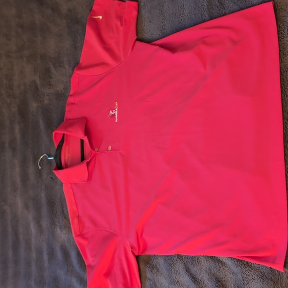 Nike Golf| Red Travistock Cup Athletic Dry Fit Short Sleeved Polo - Picture 7 of 12